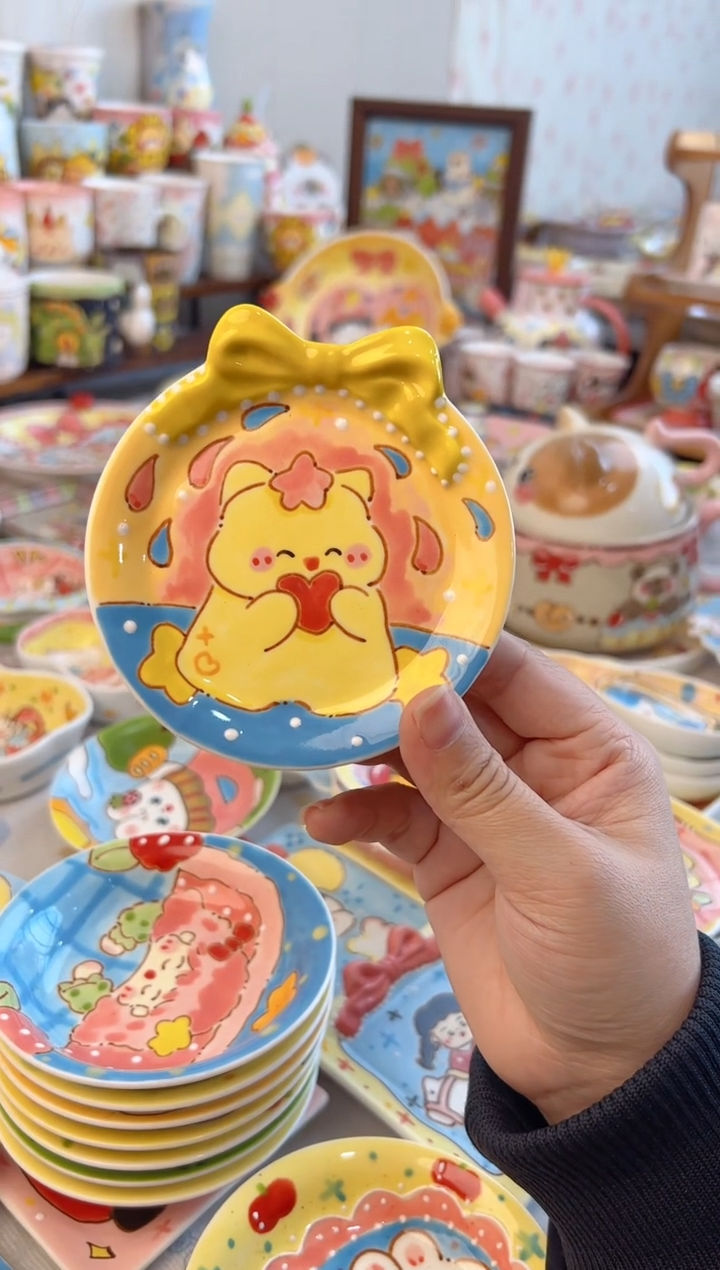 摆件陶景德镇陶瓷手绘微瑕