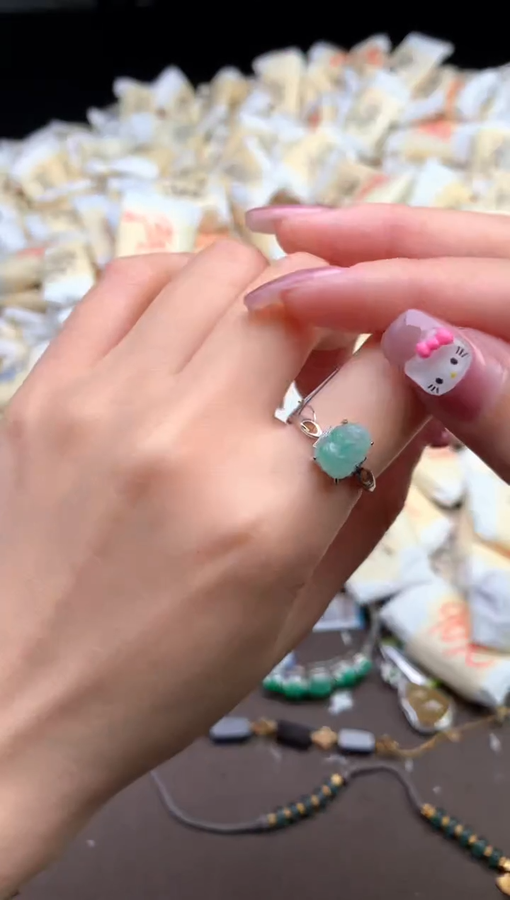 【闪购商品】翡翠戒指银S925镶嵌一