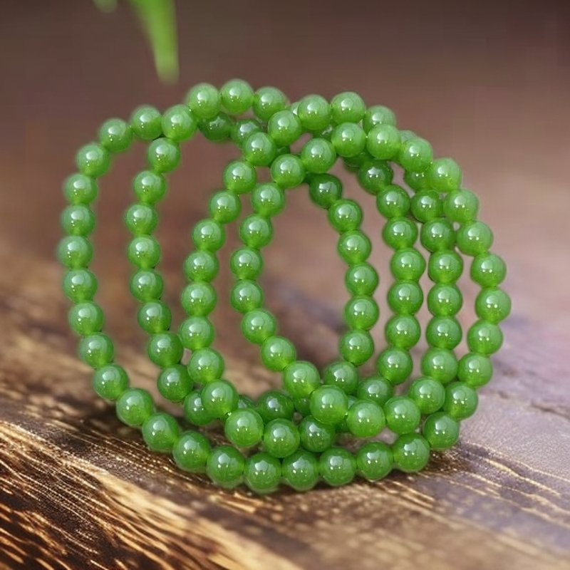 【仟禧珠宝】天然玉石  106 果绿108颗 8mm