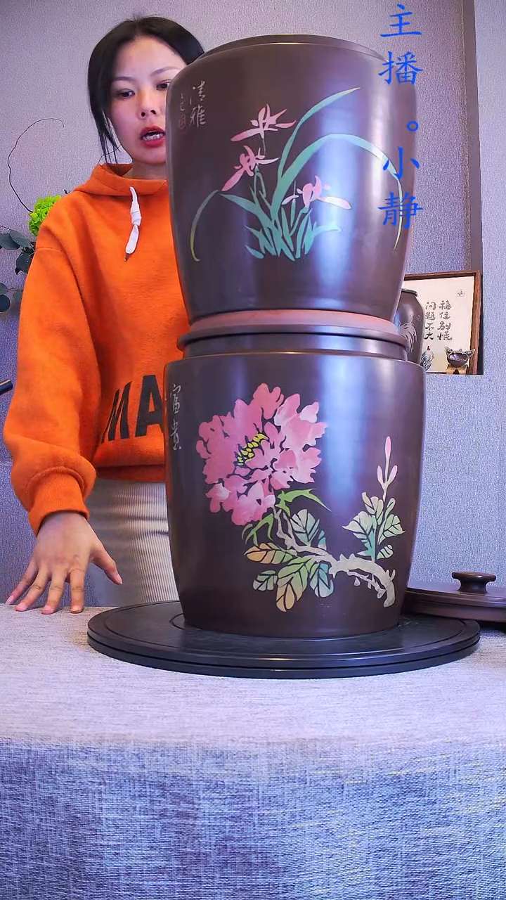 孤**降全手工紫陶茶罐精磨357饼10片2只039