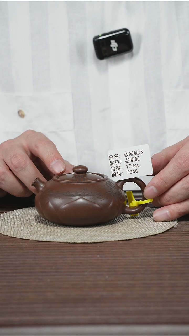 茶壶紫砂T048 老紫泥 心闲如水 170cc
