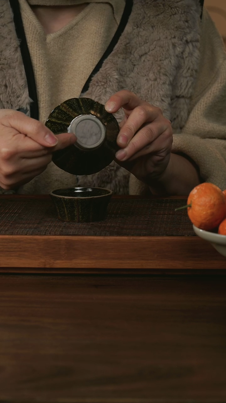 【闪购商品】紫砂茶杯 紫砂茶漏 两件一套 抹茶釉