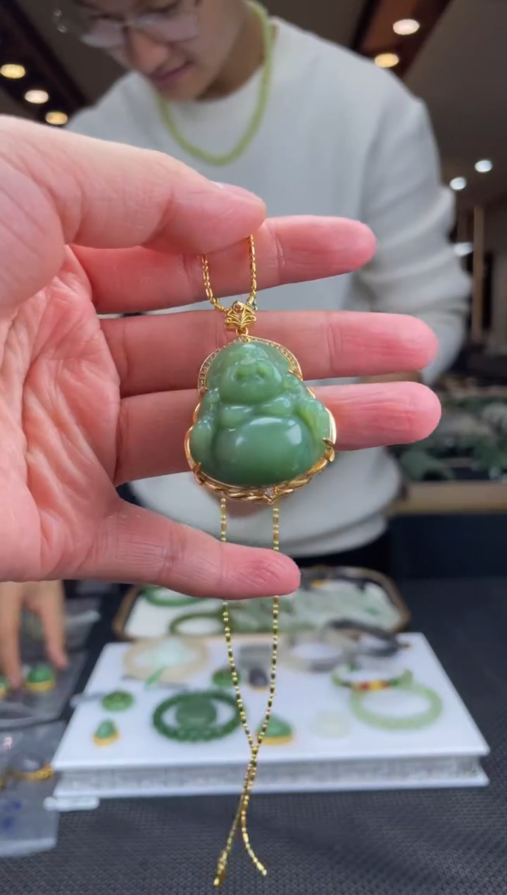 【闪购商品】定制和田玉银S925镶嵌天然和田玉拍一发一