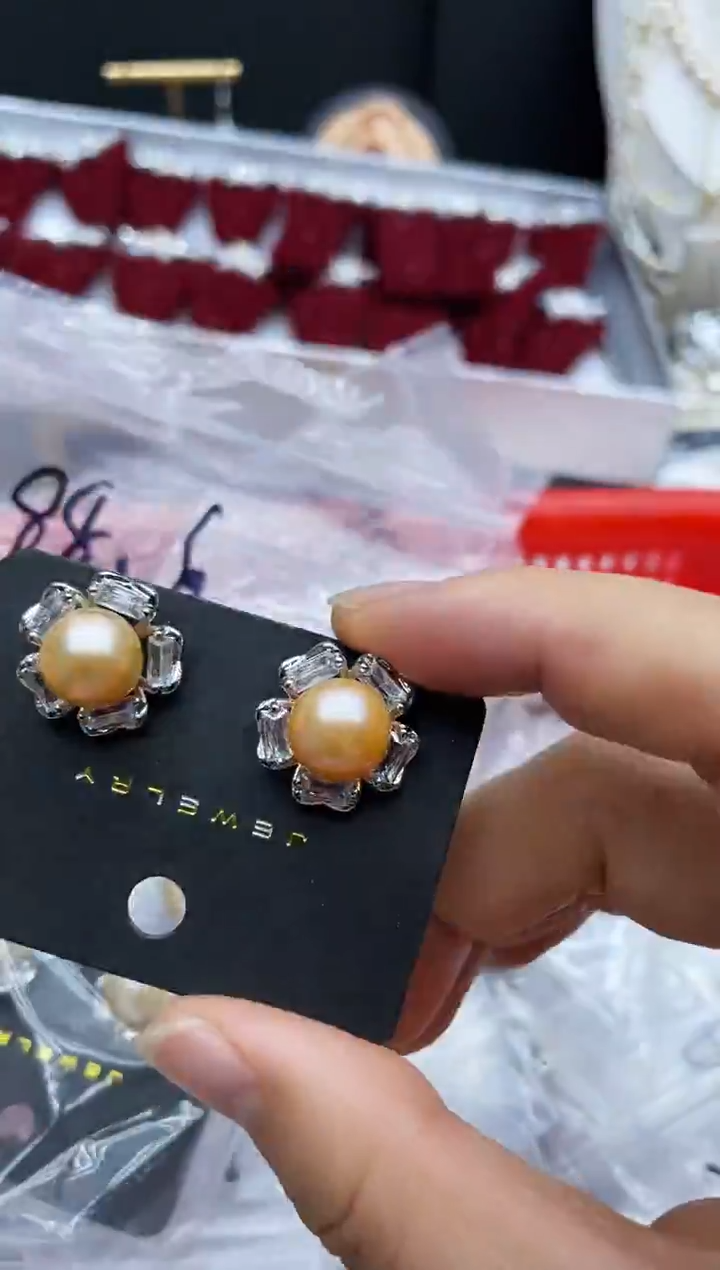 未镶嵌耳饰淡水珍珠耳环多样性发其一