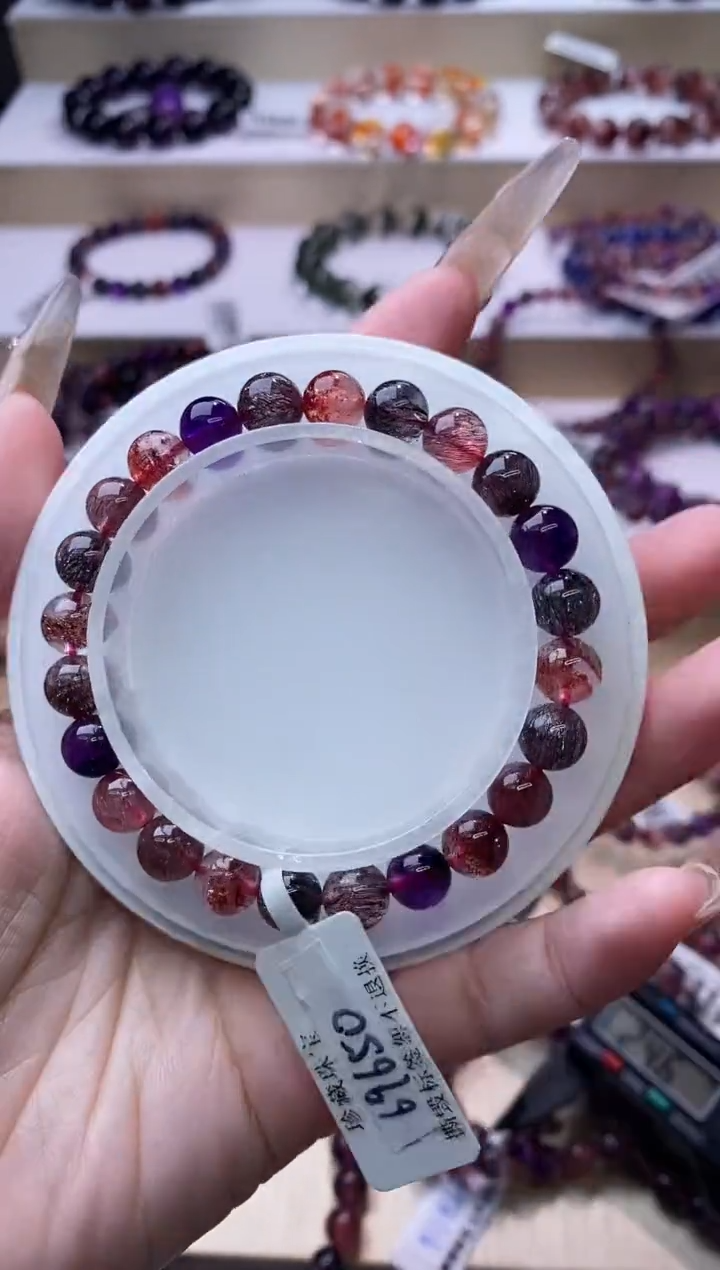 【闪购商品】水晶手链未镶嵌黑加仑超七单圈7m+