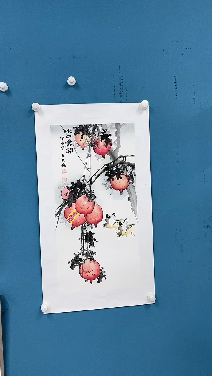 【闪购商品】国画1.18-王夫怀四尺四开花鸟3