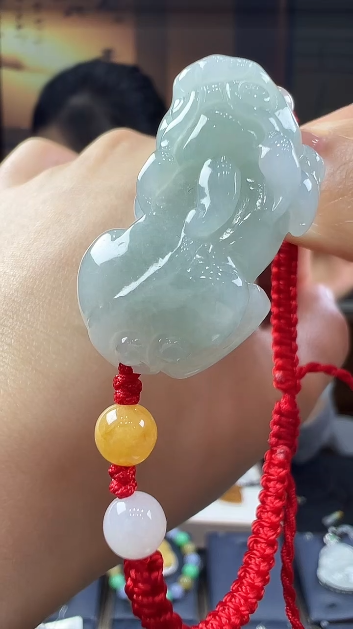 未镶嵌挂件翡翠貔貅手绳