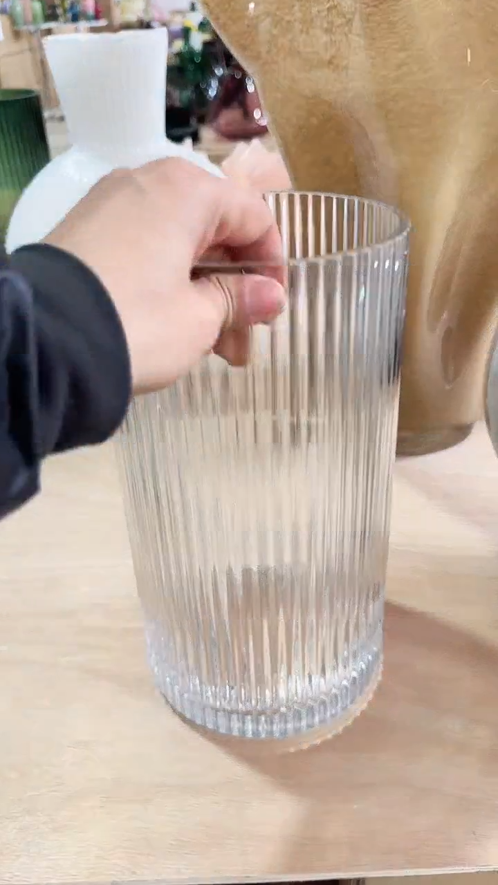 【闪购商品】玻璃透明竖条纹