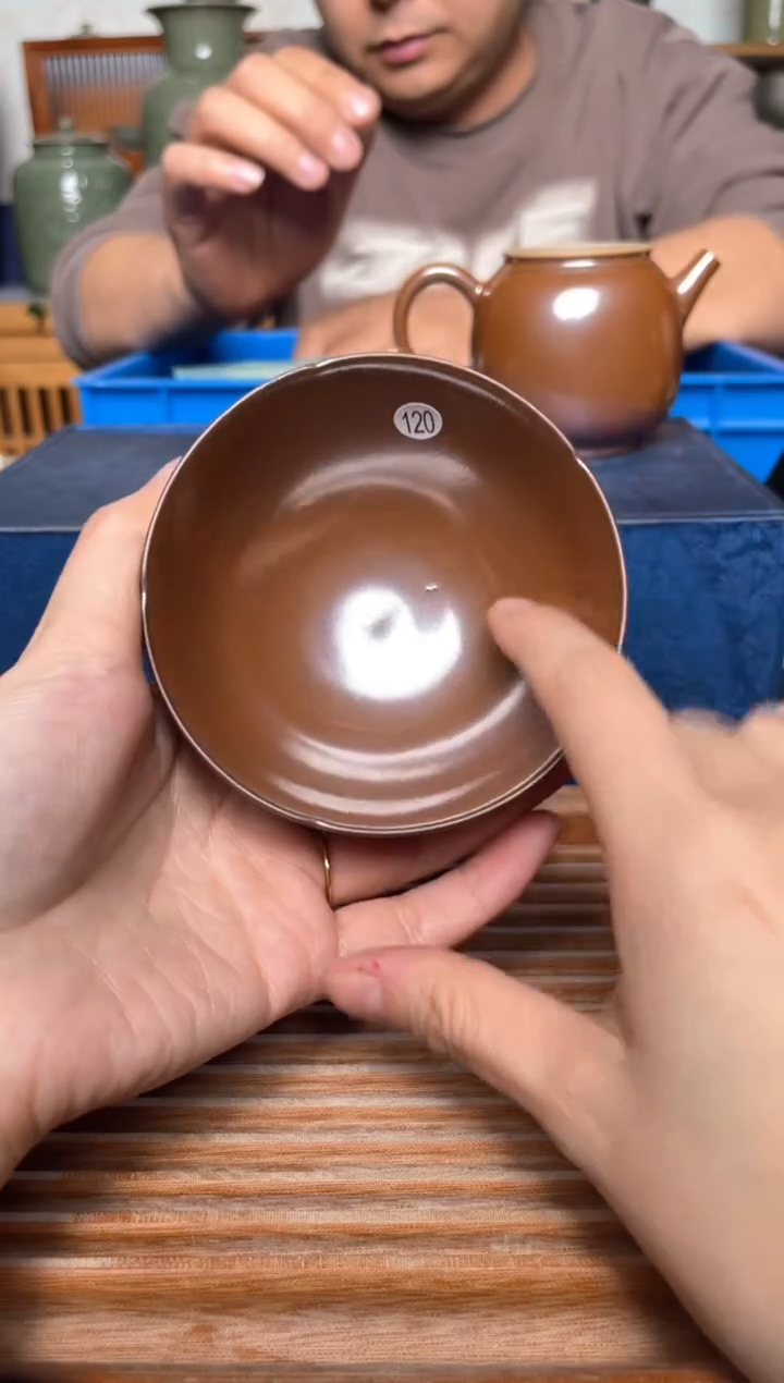 【闪购商品】其他120纯手工紫金釉玉兰杯微瑕福利