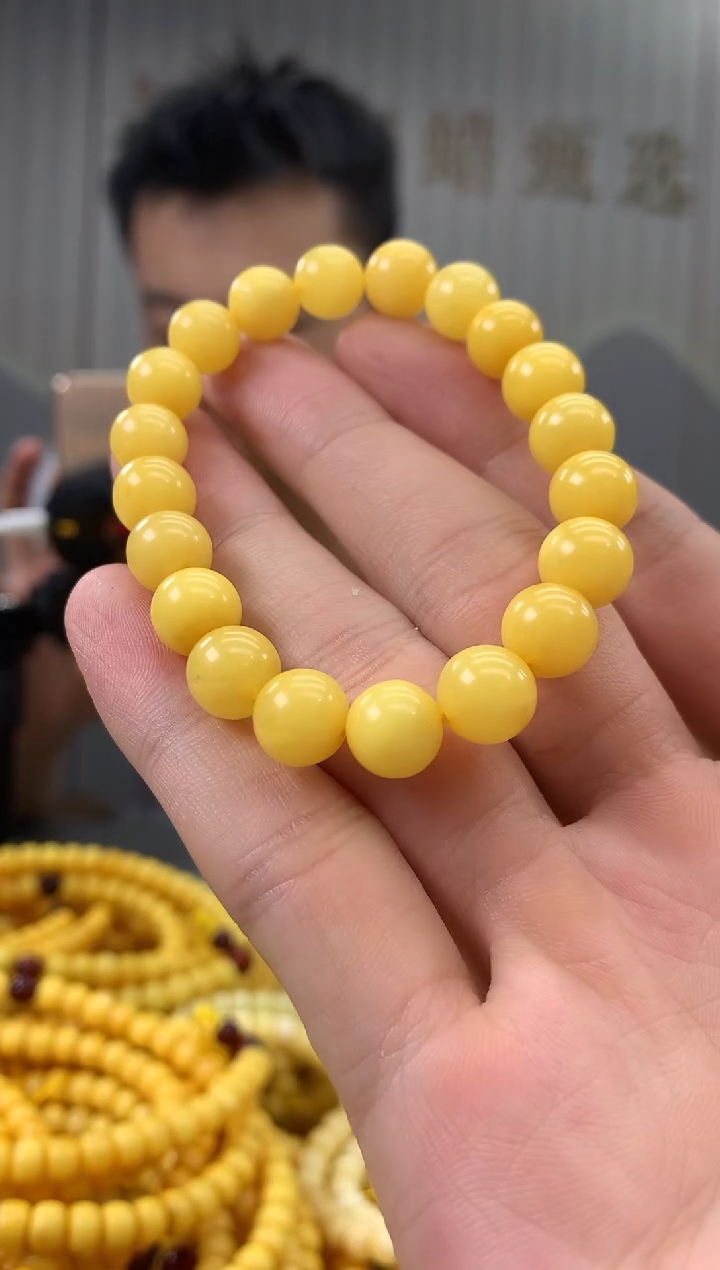 未镶嵌蜜蜡裸石手串