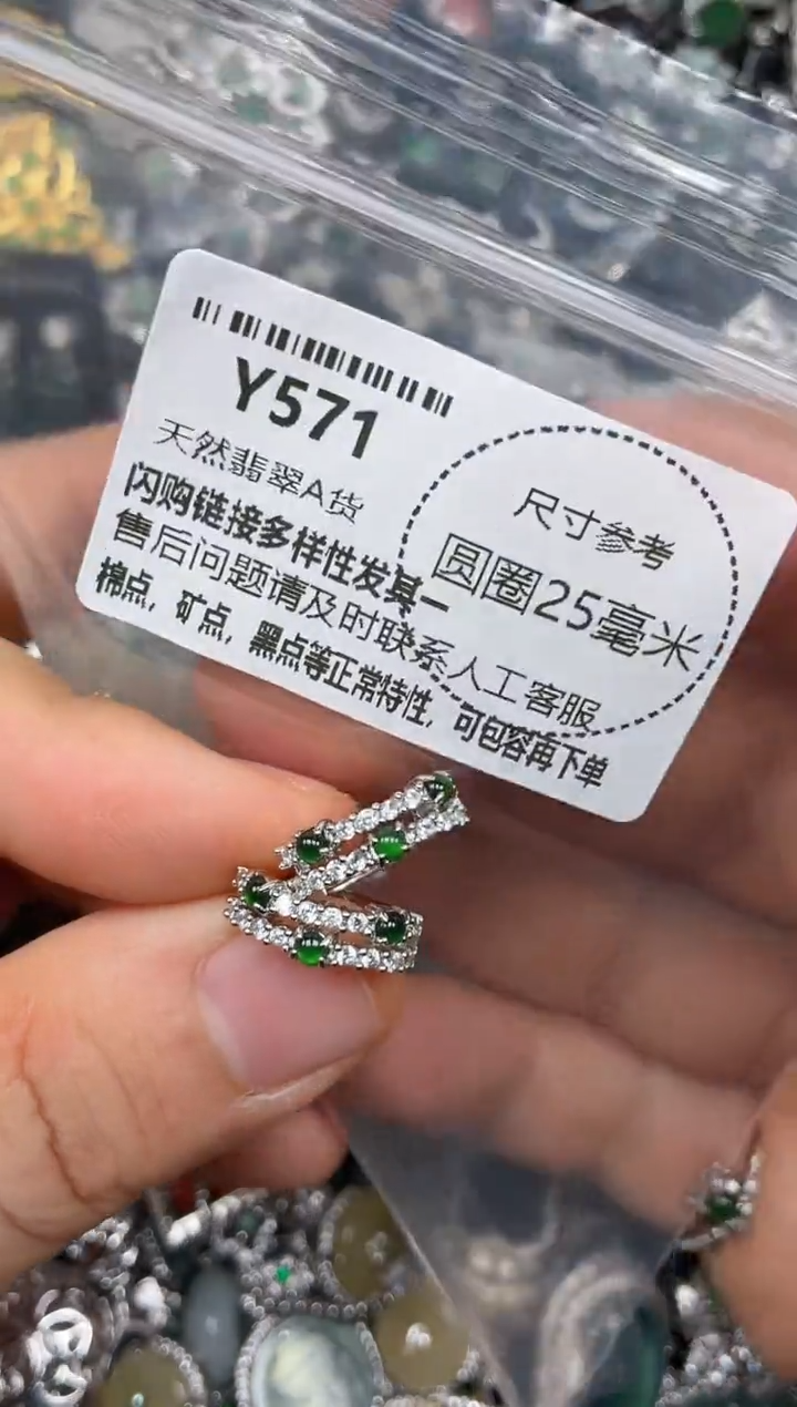 颈饰未镶嵌翡翠Y571耳扣