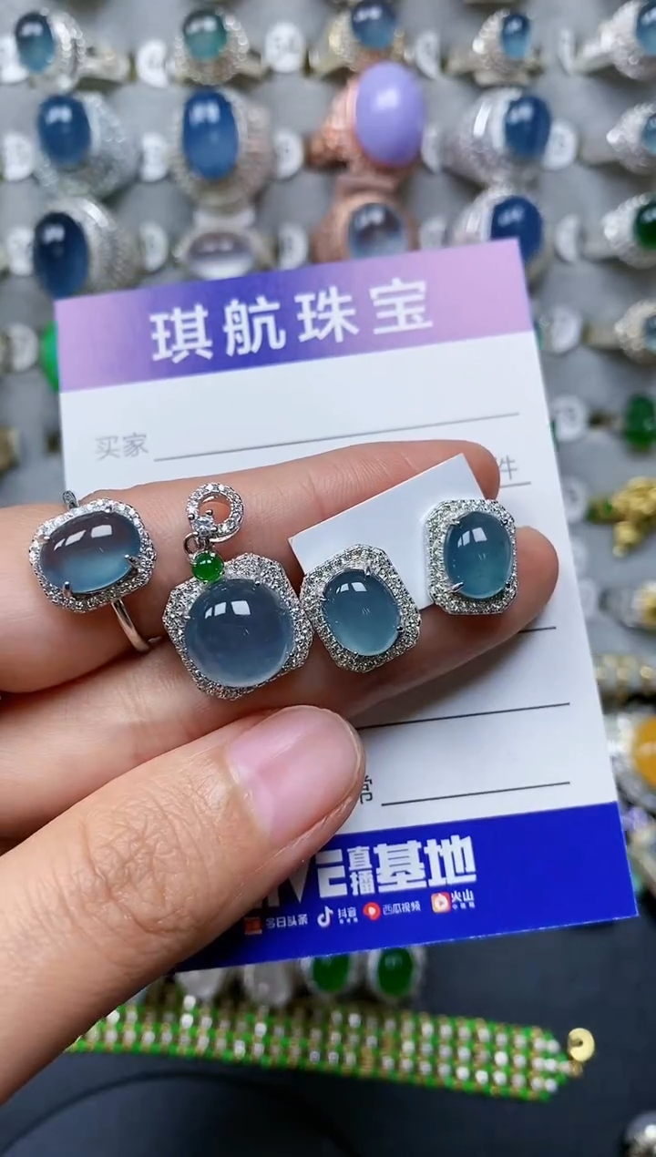 【闪购商品】翡翠颈饰银S925镶嵌0450