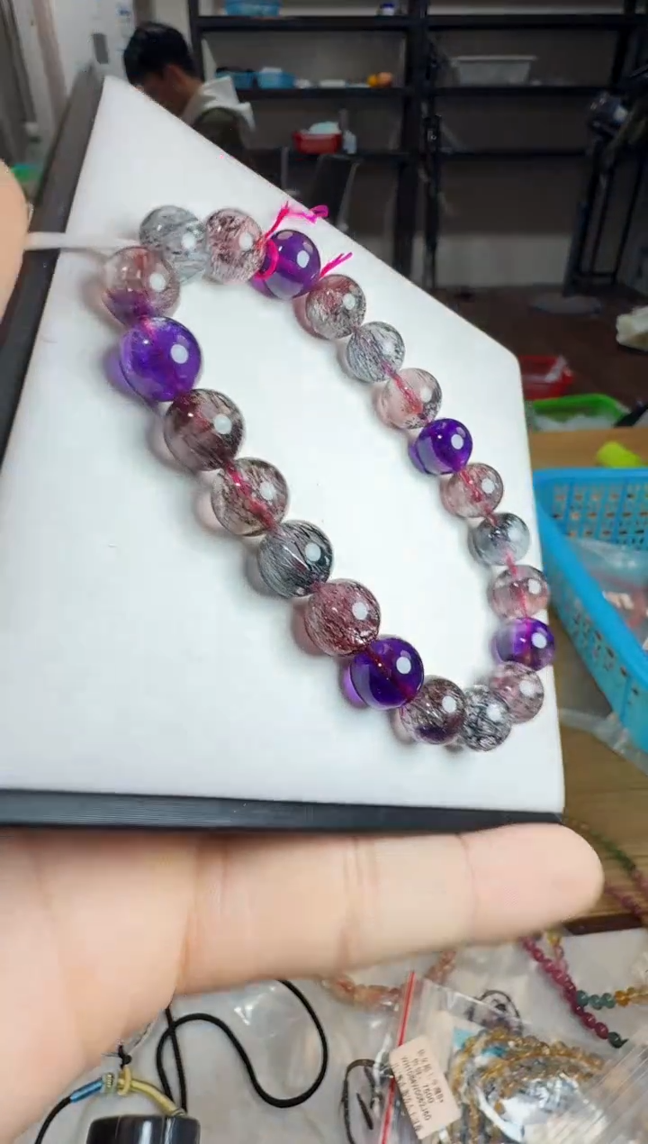 未镶嵌手链水晶晶0544 约9mm