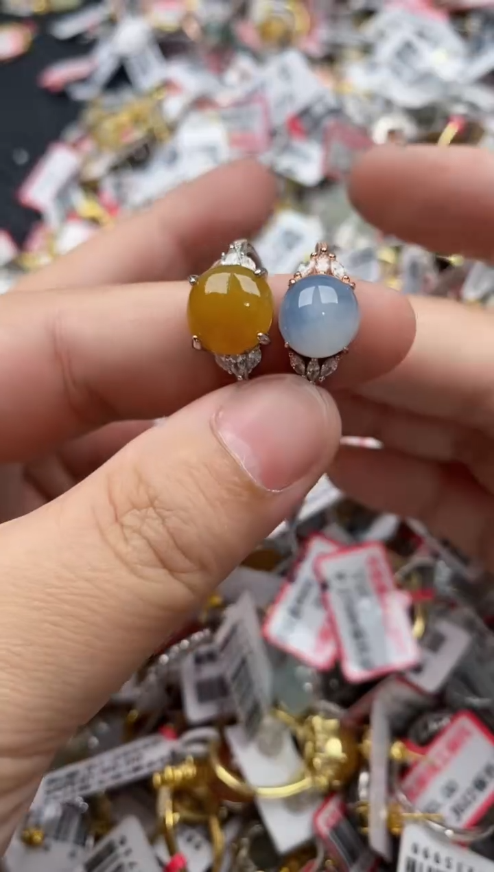 【闪购商品】翡翠戒指银S925镶嵌77777---10