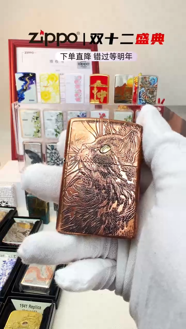 铜紫铜套壳重甲仰望星空睡猫