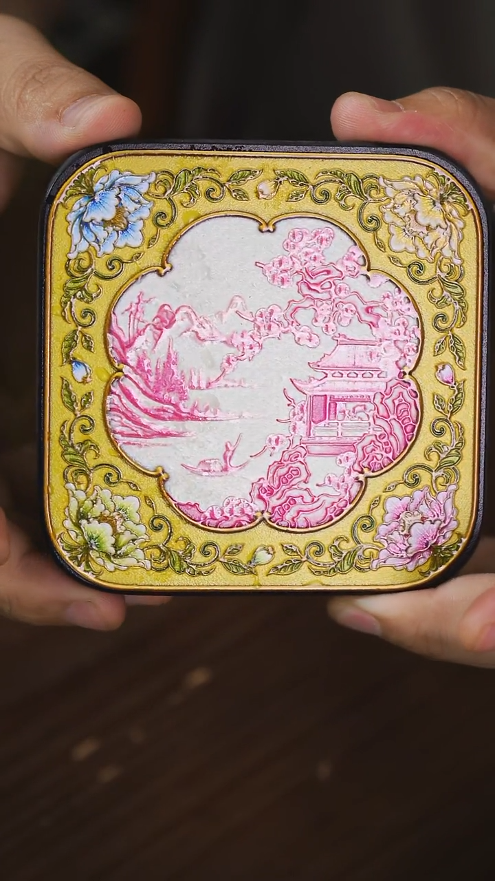 壹藏贰宝赏花镜杯垫一片