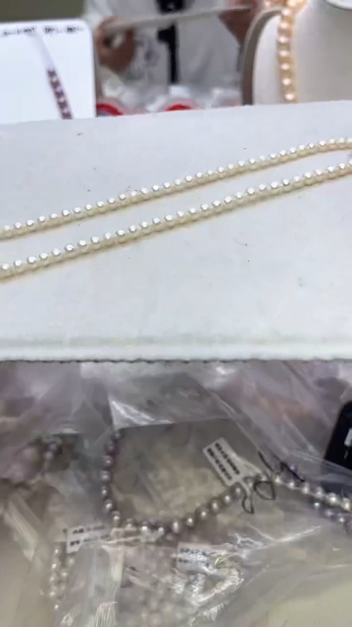 未镶嵌项链淡水珍珠白色系小米项链