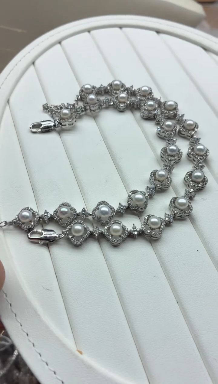 未镶嵌手链淡水珍珠多样性发其一，非无暇