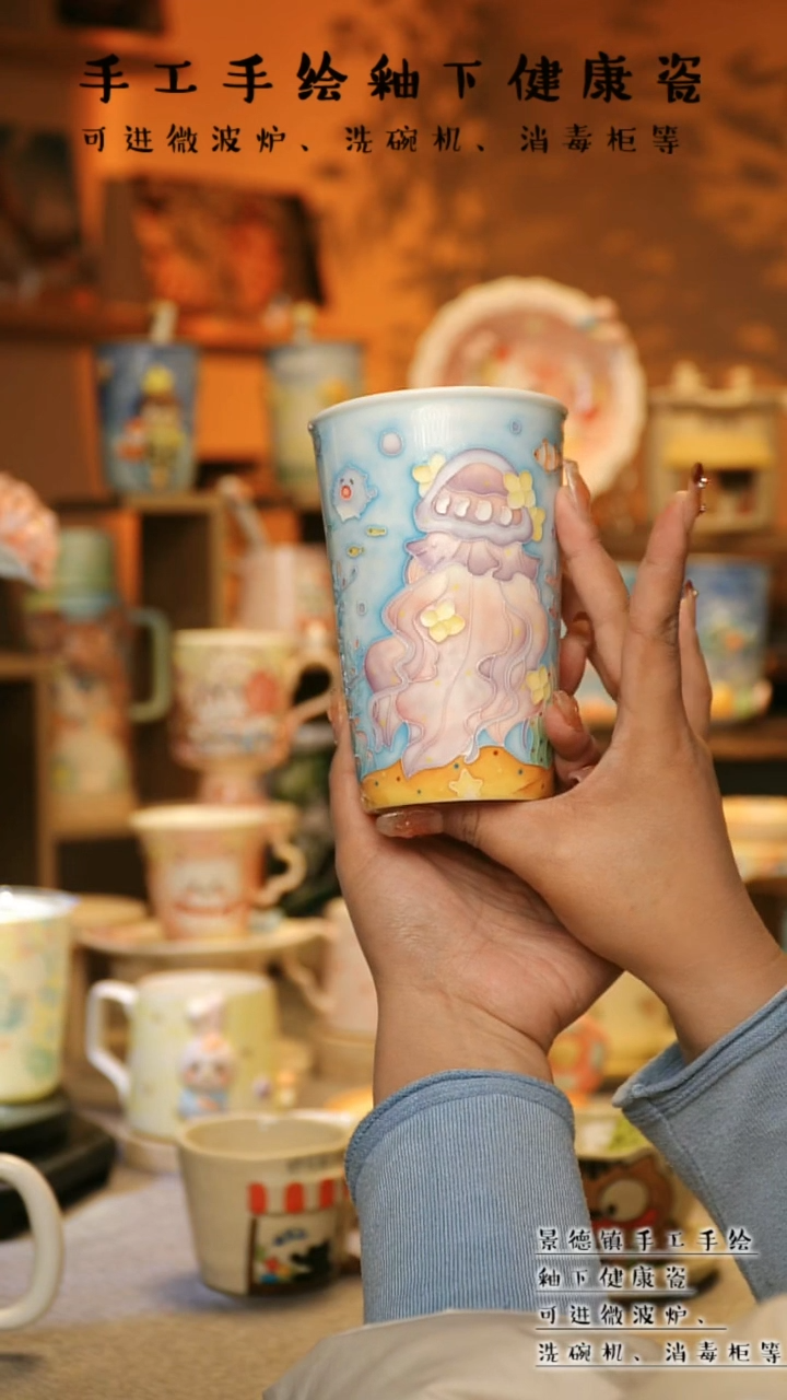 【闪购商品】杯景德镇高温釉下彩&S037