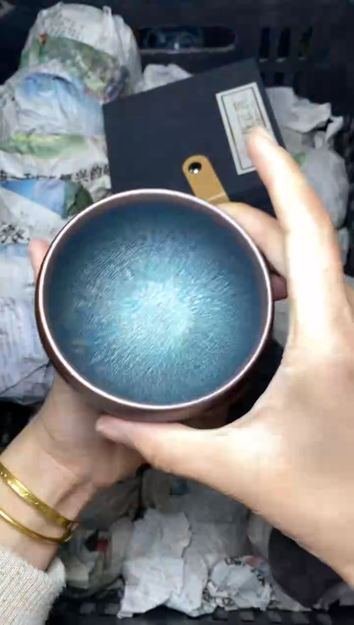 【闪购商品】茶盏糖果 蓝钵 盏三疯建盏茶器