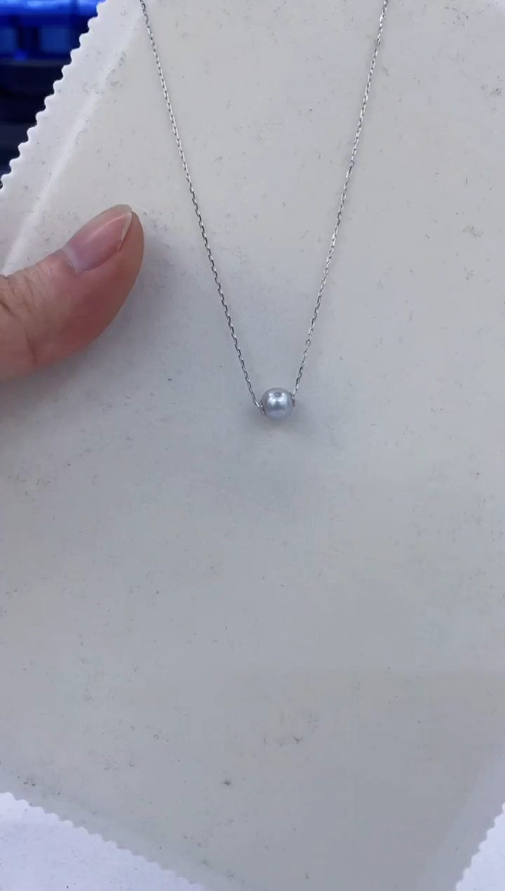 颈饰银S925镶嵌海水珍珠 