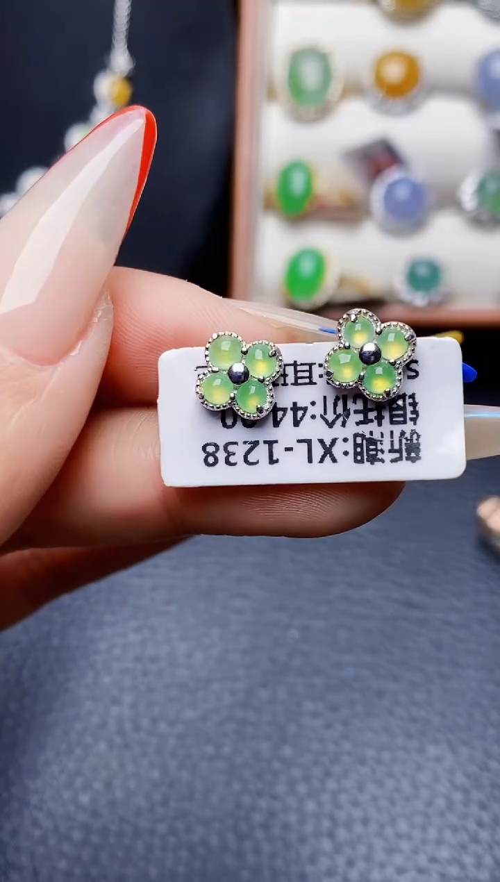 银S925镶嵌戒指翡翠3312