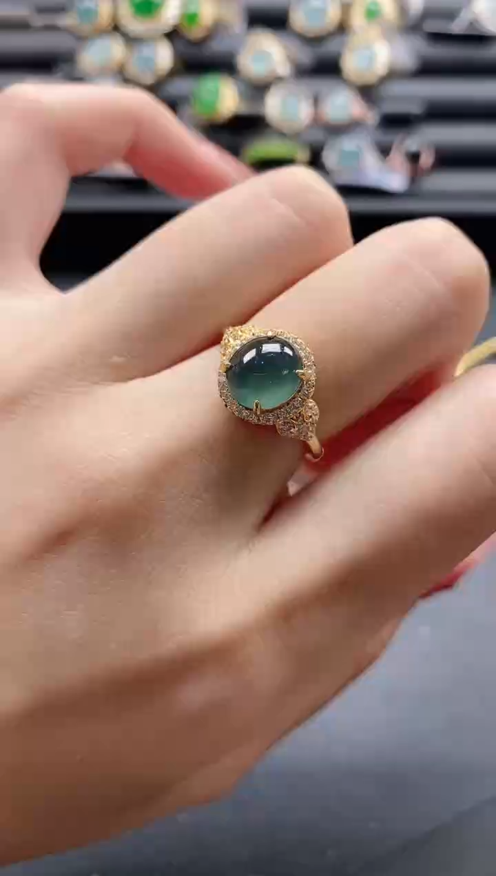 【闪购商品】翡翠戒指银S925镶嵌1111
