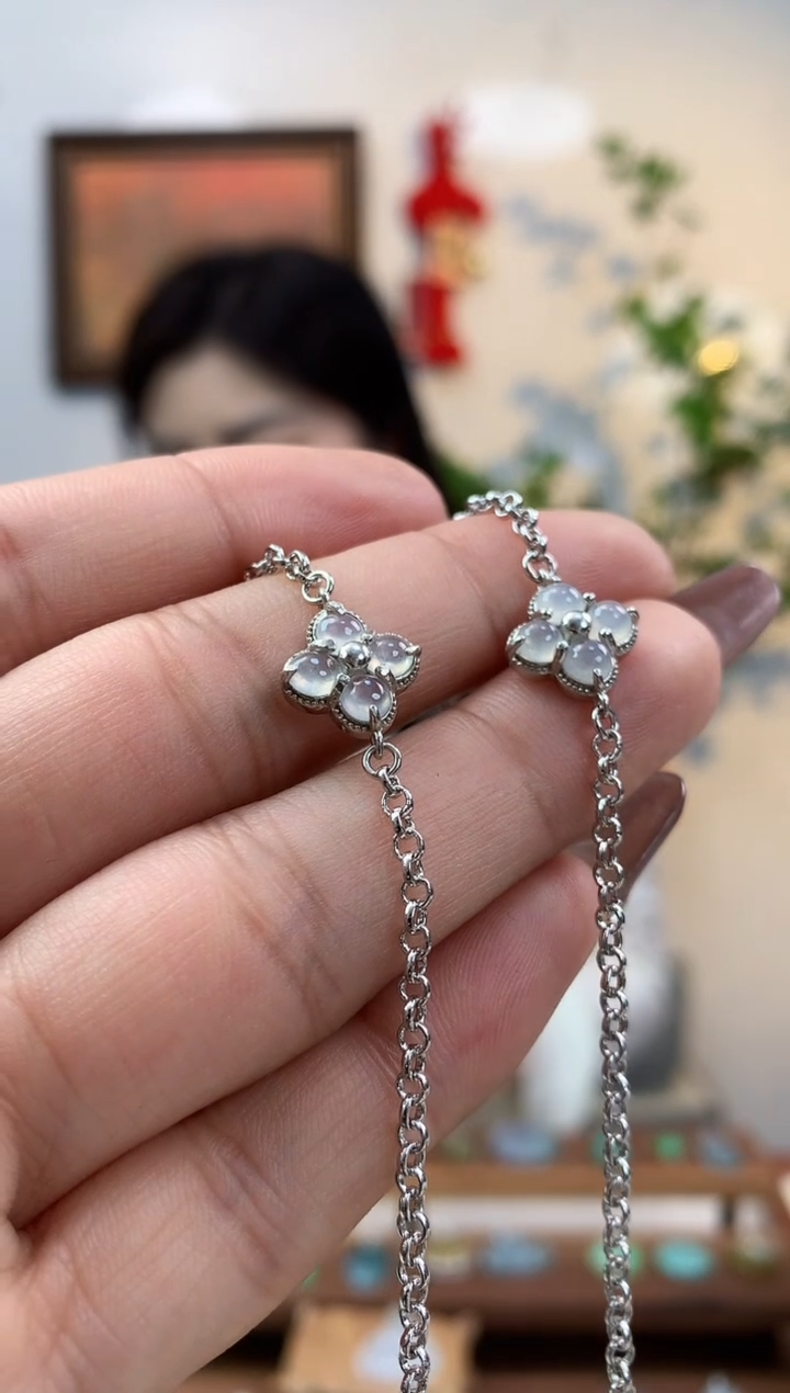 【闪购商品】翡翠手链银S925镶嵌手链多样性发货一件