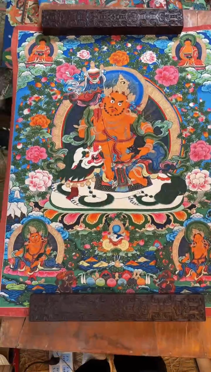 装裱画精品手绘唐卡链接--A109