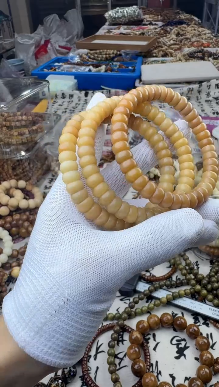 菩提根/象牙果手串菩提根碗肠黄色