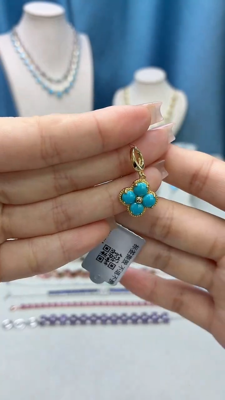 银S925镶嵌绿松石颈饰149BJ1209产品一个（多样性）