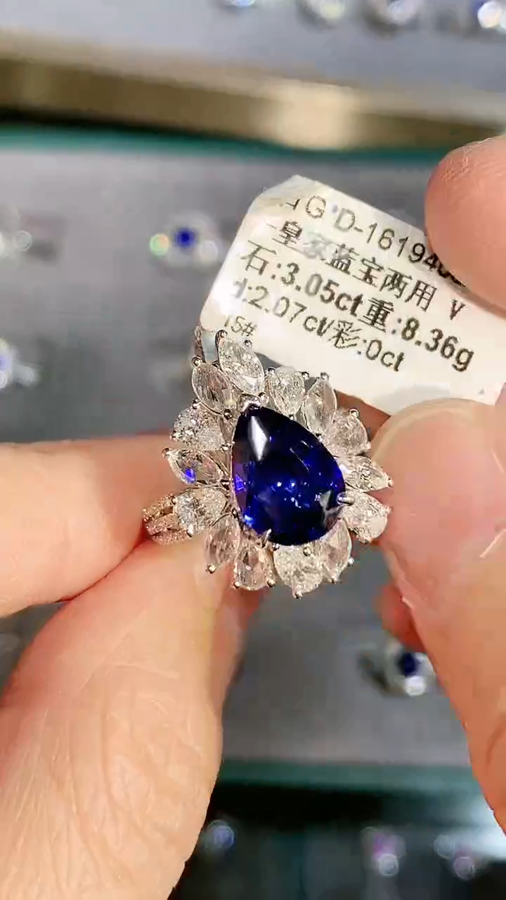 【闪购商品】蓝宝石戒指18K金镶嵌3.05ct/展会专属价