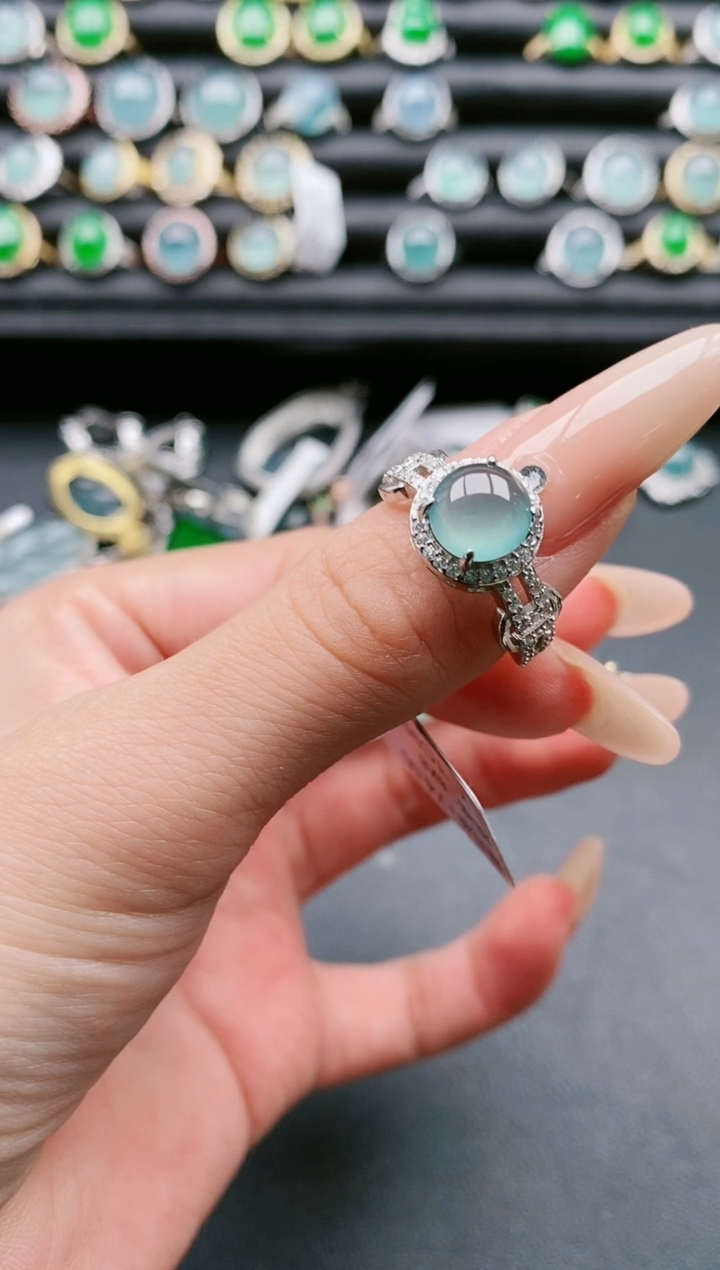 【闪购商品】翡翠戒指银S925镶嵌11111111