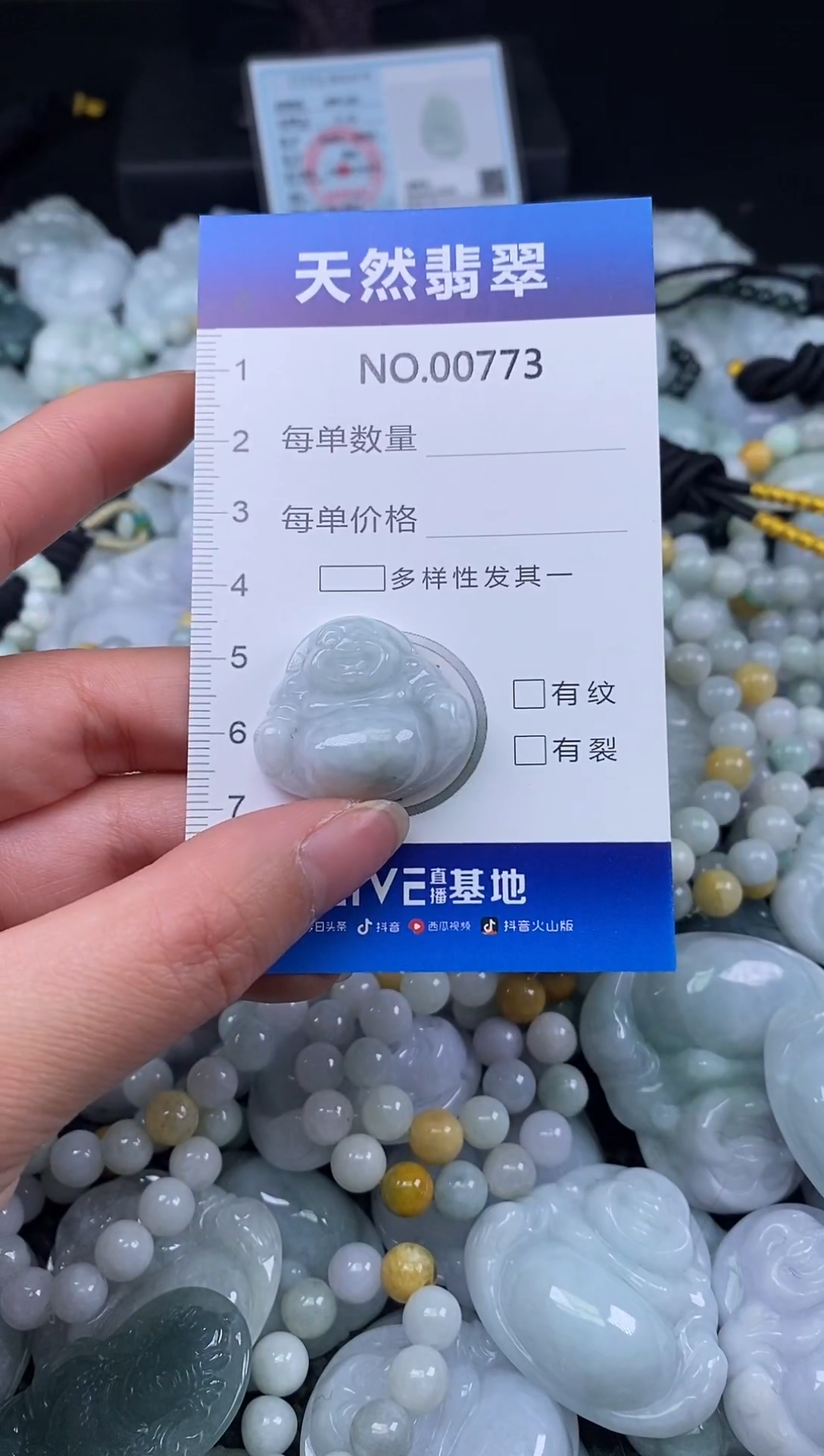 颈饰未镶嵌翡翠天然缅甸翡翠773