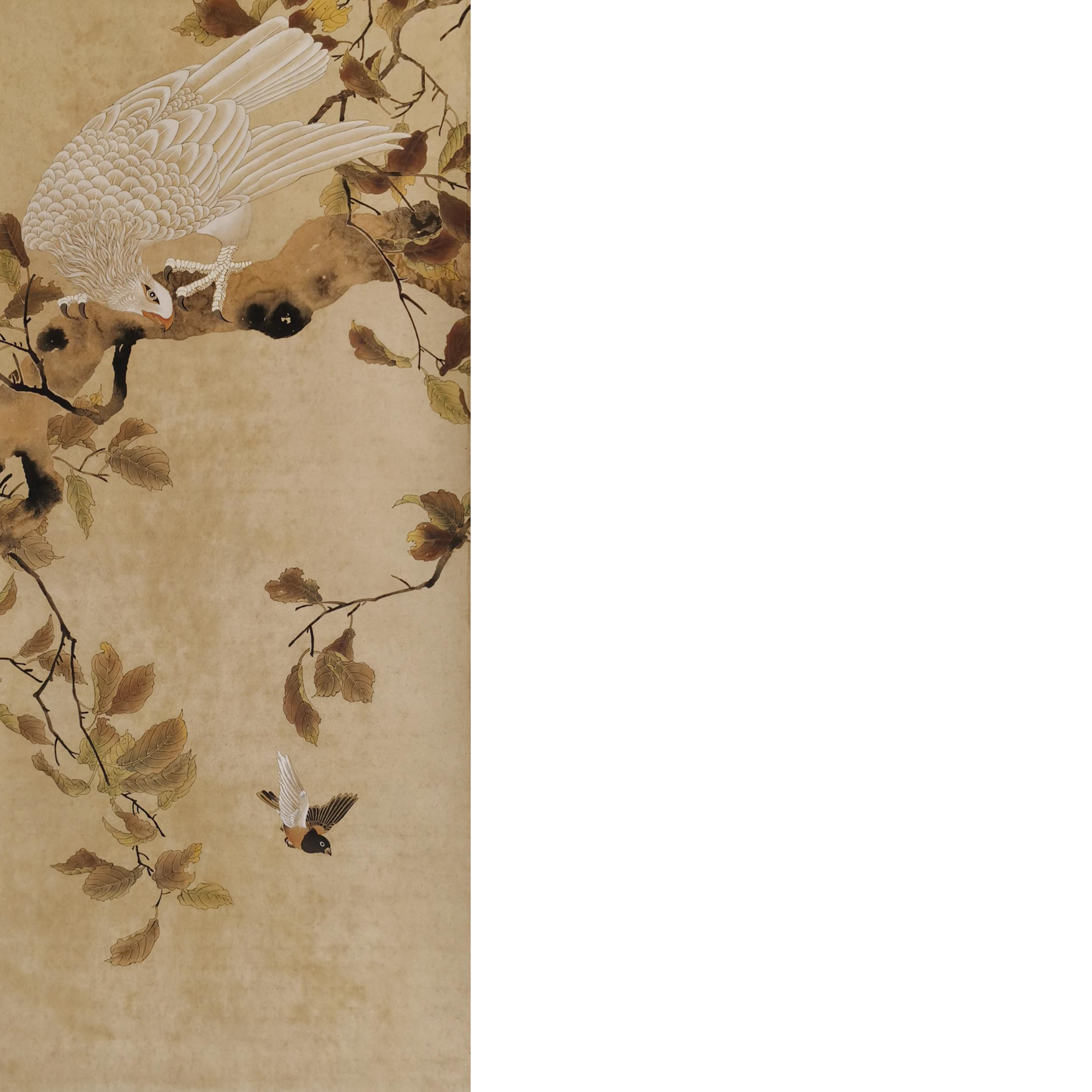 【辽拍】V250709-2-726 《花鸟》（4.5平尺)  纸本镜片 yk1002