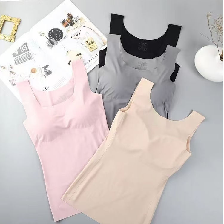 一片式无痕内衣女士长款运动打底背心运动防震瑜伽无钢圈文胸女