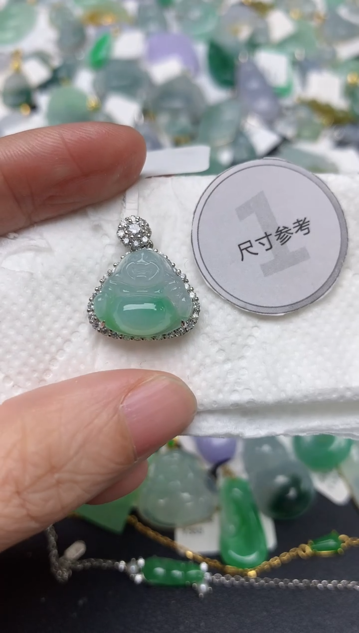 颈饰未镶嵌翡翠天然缅甸A货翡翠