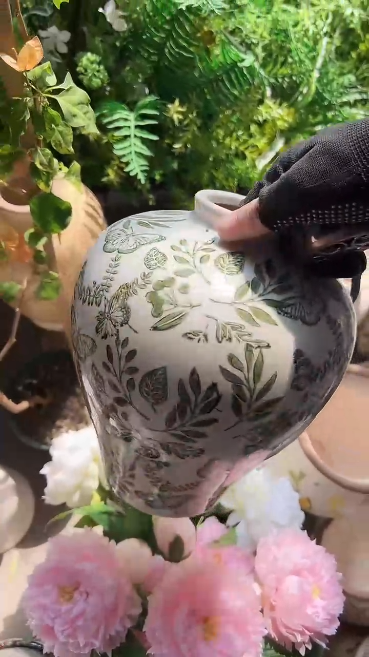 【闪购商品】陶瓷花盆高23cm内口5.5cm