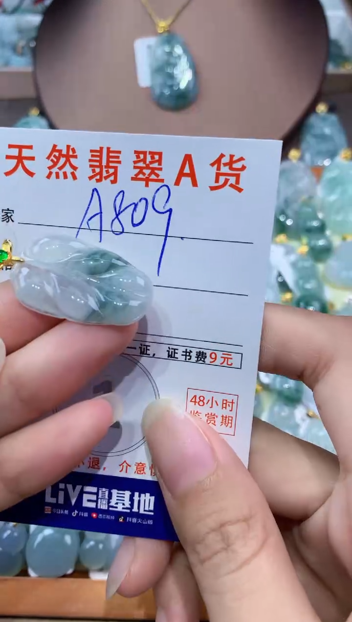 翡翠未镶嵌颈饰天然翡翠A货挂件 