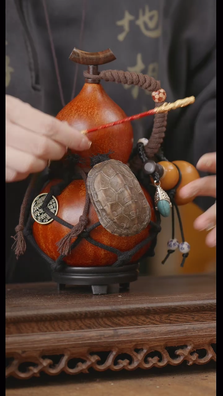 【闪购商品】222号精品天然大漆工艺防渗内胆酒葫芦~