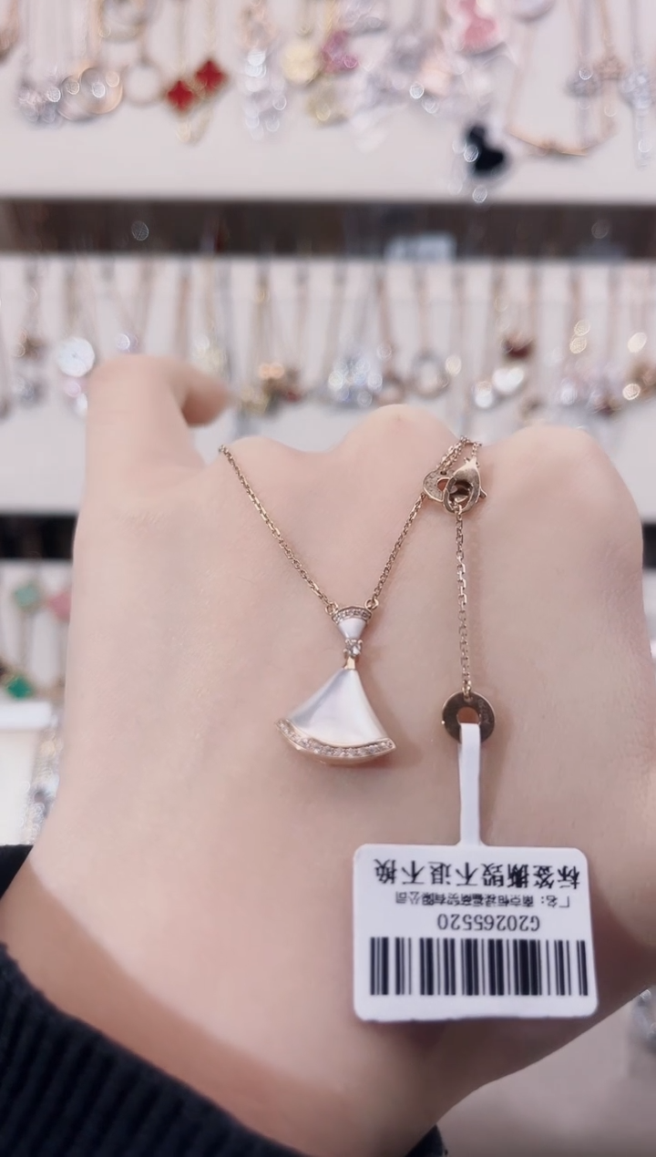 【闪购商品】贝壳（贝母）项链18K金镶嵌18K金镶嵌 K玫