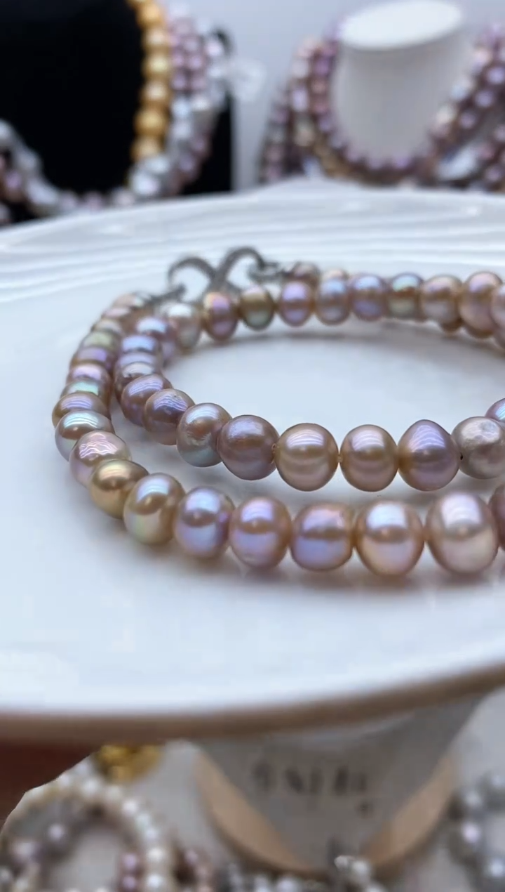 【闪购商品】淡水珍珠颈饰钛钢205