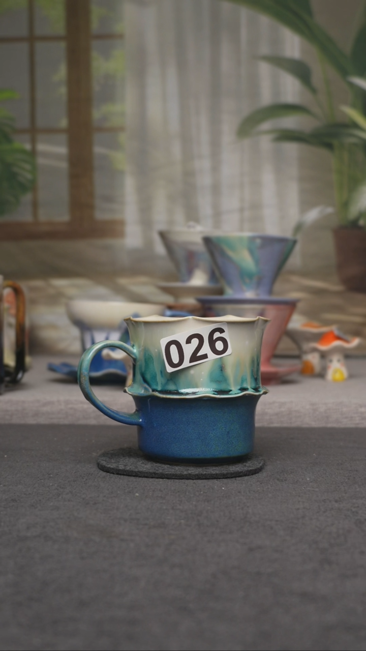 杯子陶026景德镇手工手创杯子 带冰裂纹