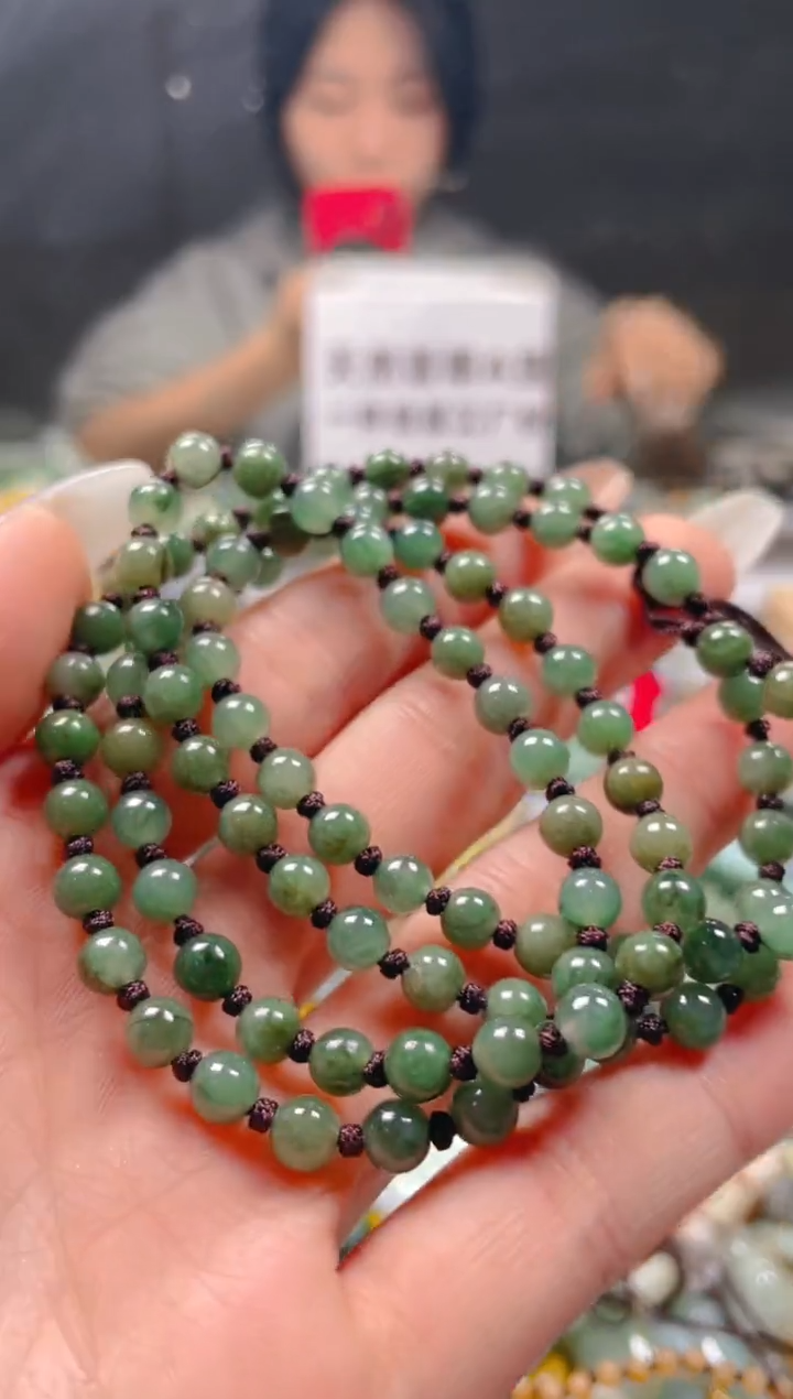 【闪购商品】翡翠颈饰未镶嵌5-6MM/E/翡翠A货一图一物