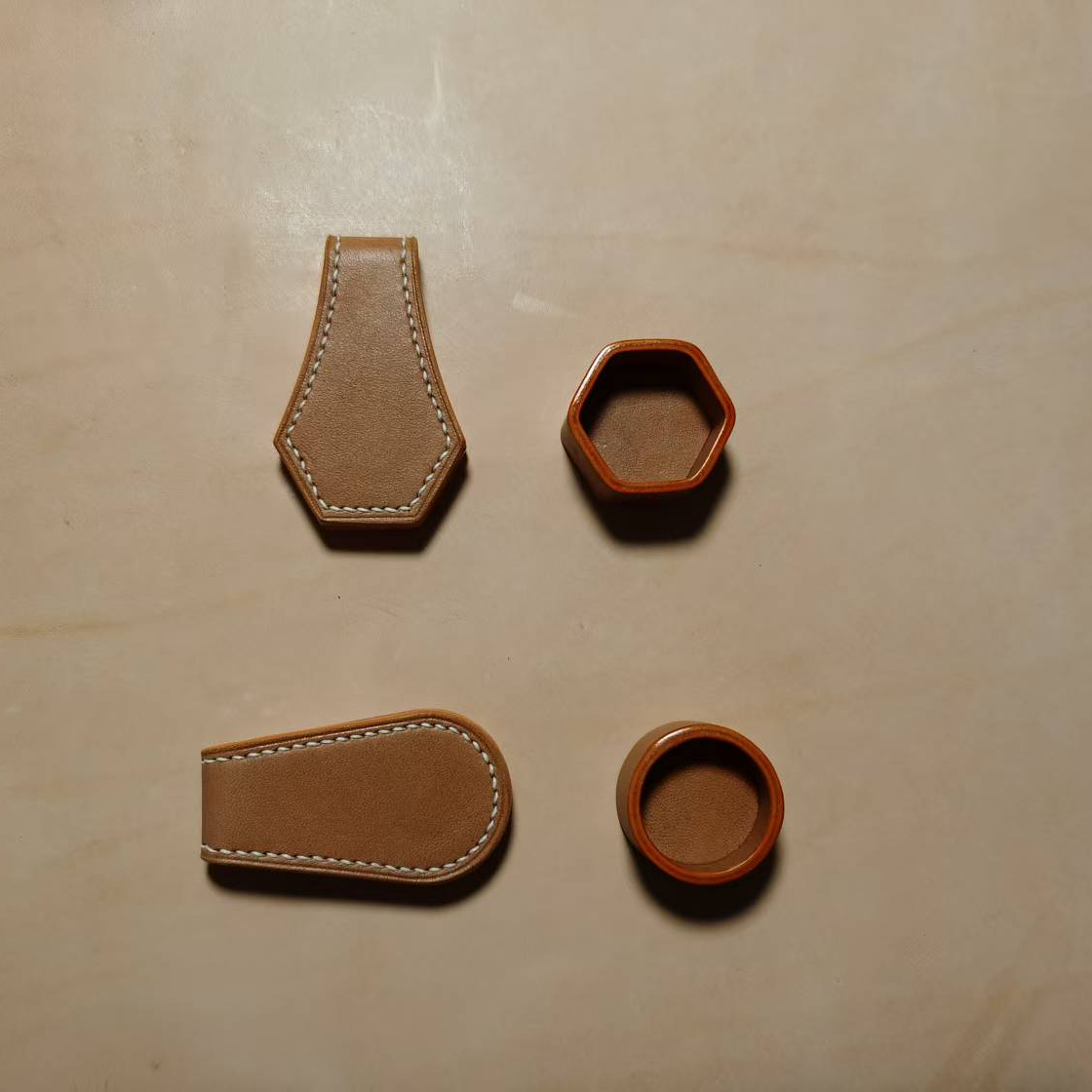 强磁巧克夹真皮台球圆形巧克套方形巧克套六边巧克套中式八球