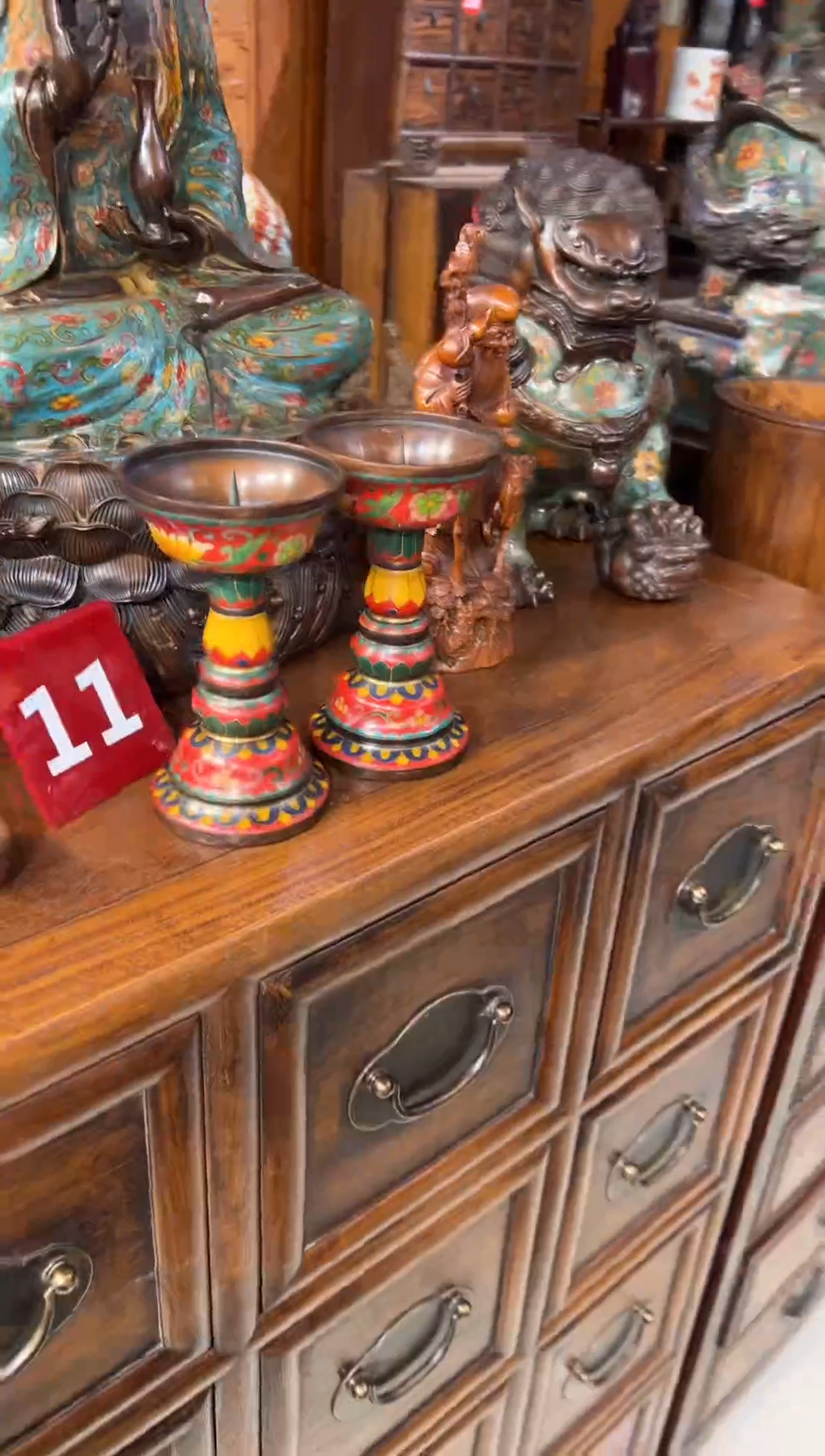 木一*客景泰蓝烛台500.888