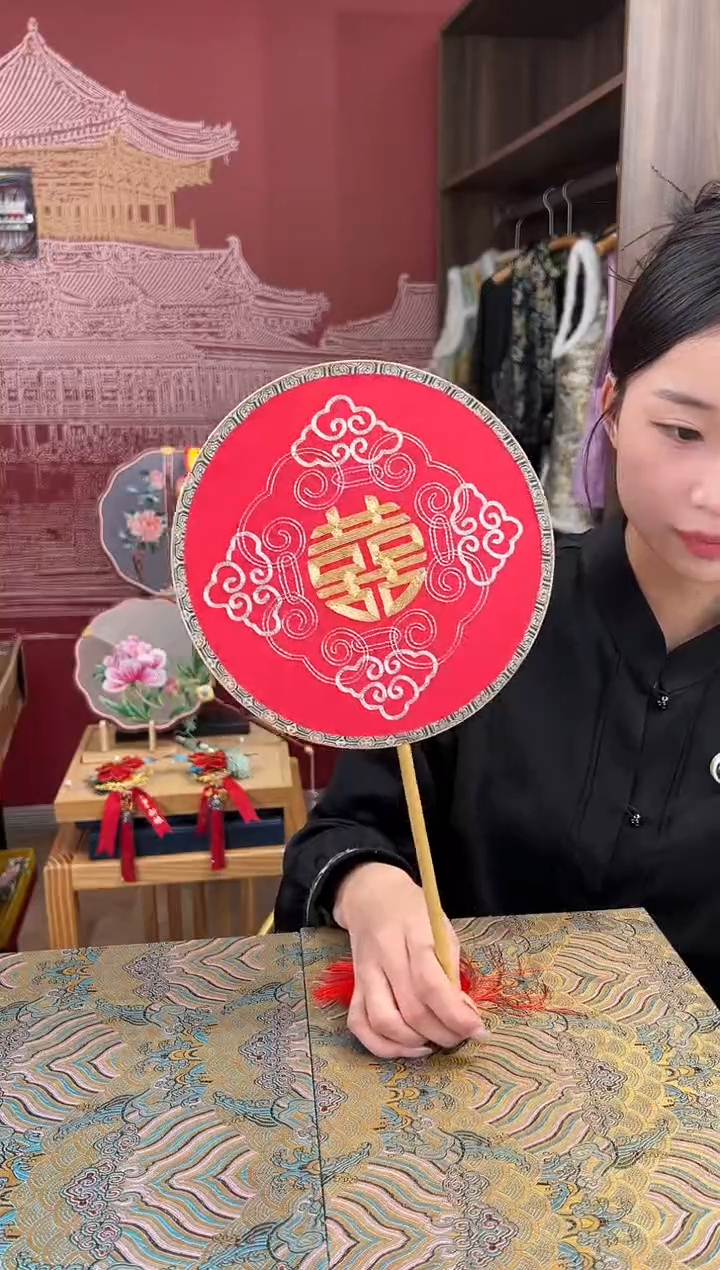 【闪购商品】刺绣非遗苏工刺绣双面刺绣扇子 