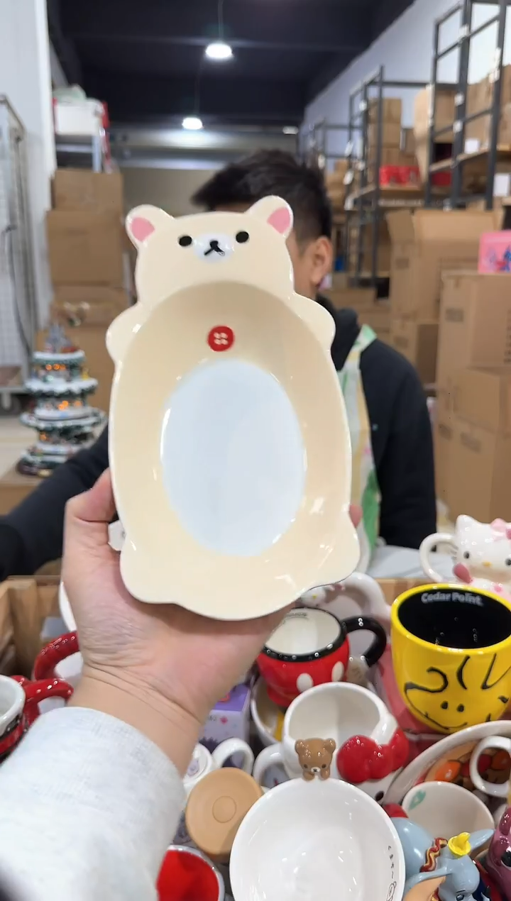 瓷片原盒熊妹浴缸盘