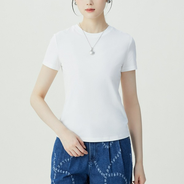 GIRDEAR/哥弟纯色短袖圆领宽松型T恤户外春夏透气运动1301048