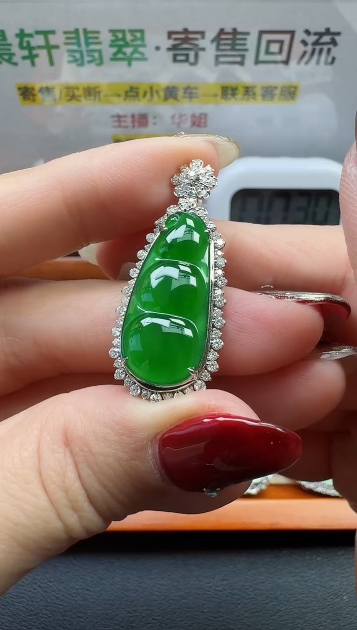 【闪购商品】翡翠颈饰18K金镶嵌寄售回流，不退不换